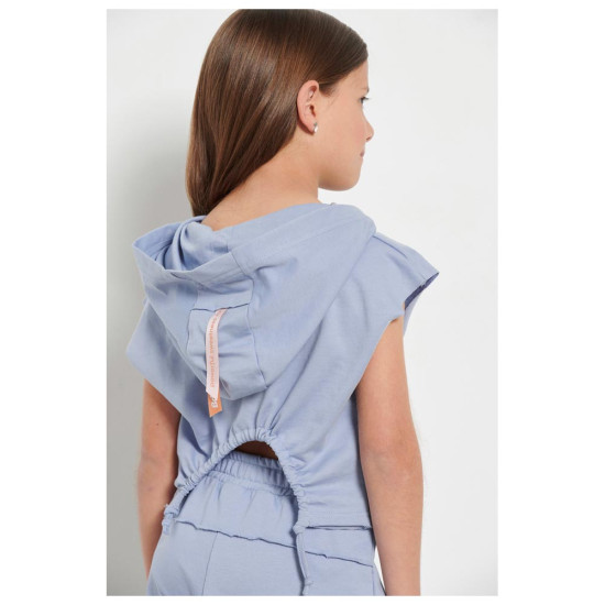 Bodytalk Παιδική αμάνικη μπλούζα Hooded Crop Top